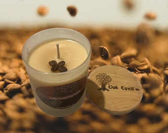 Soy Jar Scented Roasted  Coffee Candle High Quality Vegan Organic anti Tobacco smell