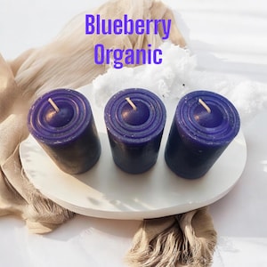 3 x Blueberry Scented Candles 100% Natural
