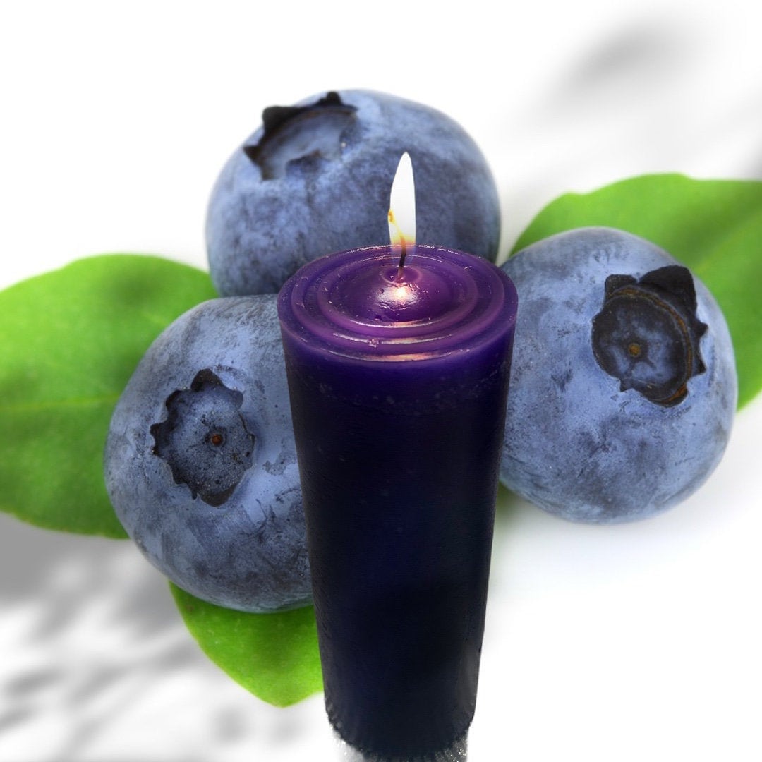 Blueberry Pillar Scented Candle 100% Natural Paraffin Wax - Etsy