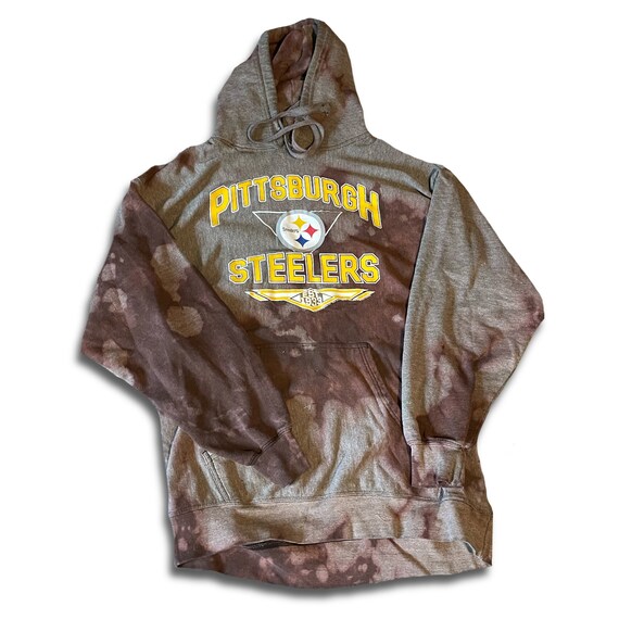 Vintage Acid Wash Pittsburgh Steelers Hoodie, Adult Mens XXL, NFL
