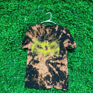 Koszulka Vintage Acid Wash Batman Scribble Logo, męska, rozmiar średni, przerobiona odzież, wyprodukowano w USA, Tie Dye, N01