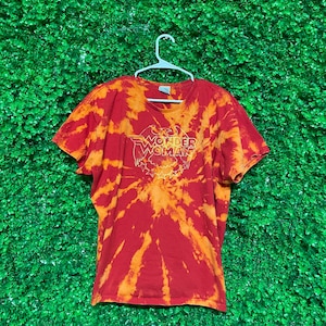 Koszulka z logo Vintage Acid Wash Wonder Woman, męska XXL, przerobiona odzież, wyprodukowana w USA, tie dye, N04