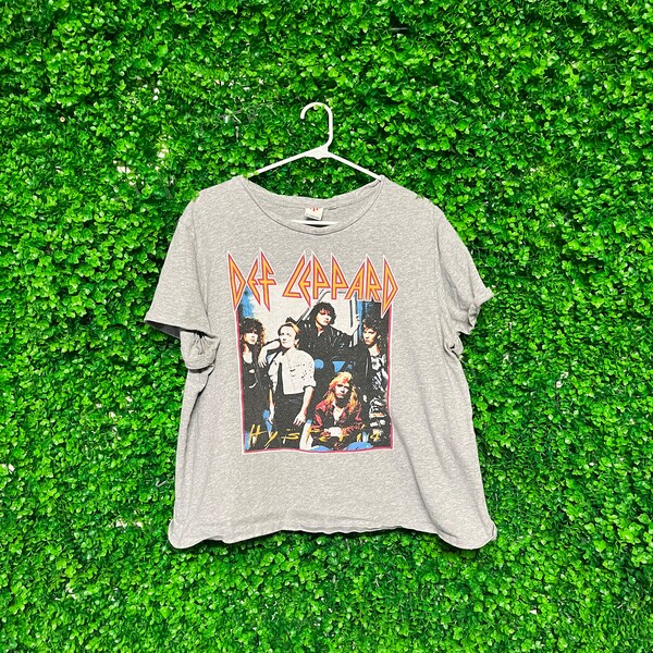 DEF LEPPARD Def Leppard Band T-shirt Band T Men's S size cotton black type Vintage Second Hand