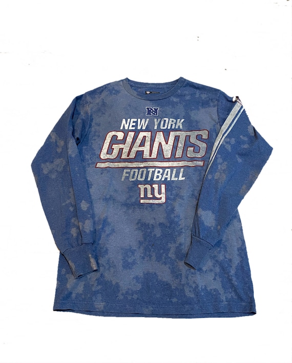Vintage Acid Wash NY Giants Football Long Sleeve T-shirt, Adult