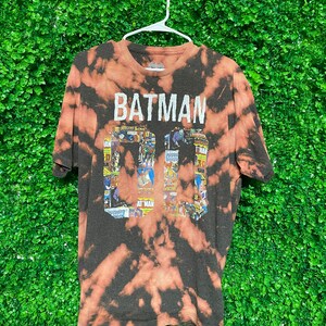 Koszulka Vintage Acid Wash Batman 00, męska XL, przerobiona odzież, wyprodukowana w USA, Tie Dye, N08