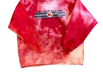 T-shirt Oversized New Era Boston Red Sox - 100% Coton Lavé, Coupe Boxy, Impression Décharge, Manches Courtes - 5