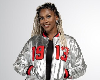 Diva 1913 Silver Bomber Jacket Delta Sigma Theta Paraphernalia