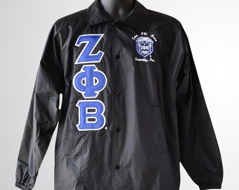 Zeta Phi Beta Greek Letter Ladies' Cut Jacket ZPB Paraphernalia BLACK