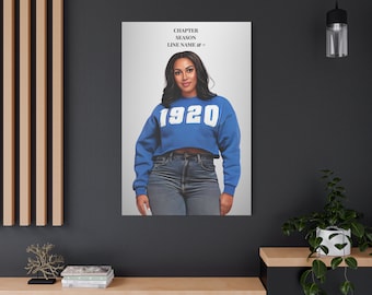 CANVAS Zeta Phi Beta ZPB Custom Soror Portrait Matte, Stretched, 1.25"