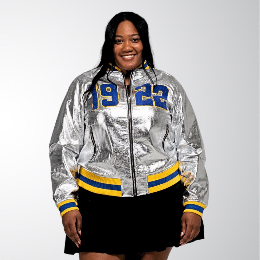 Sigma gamma top rho bomber jacket