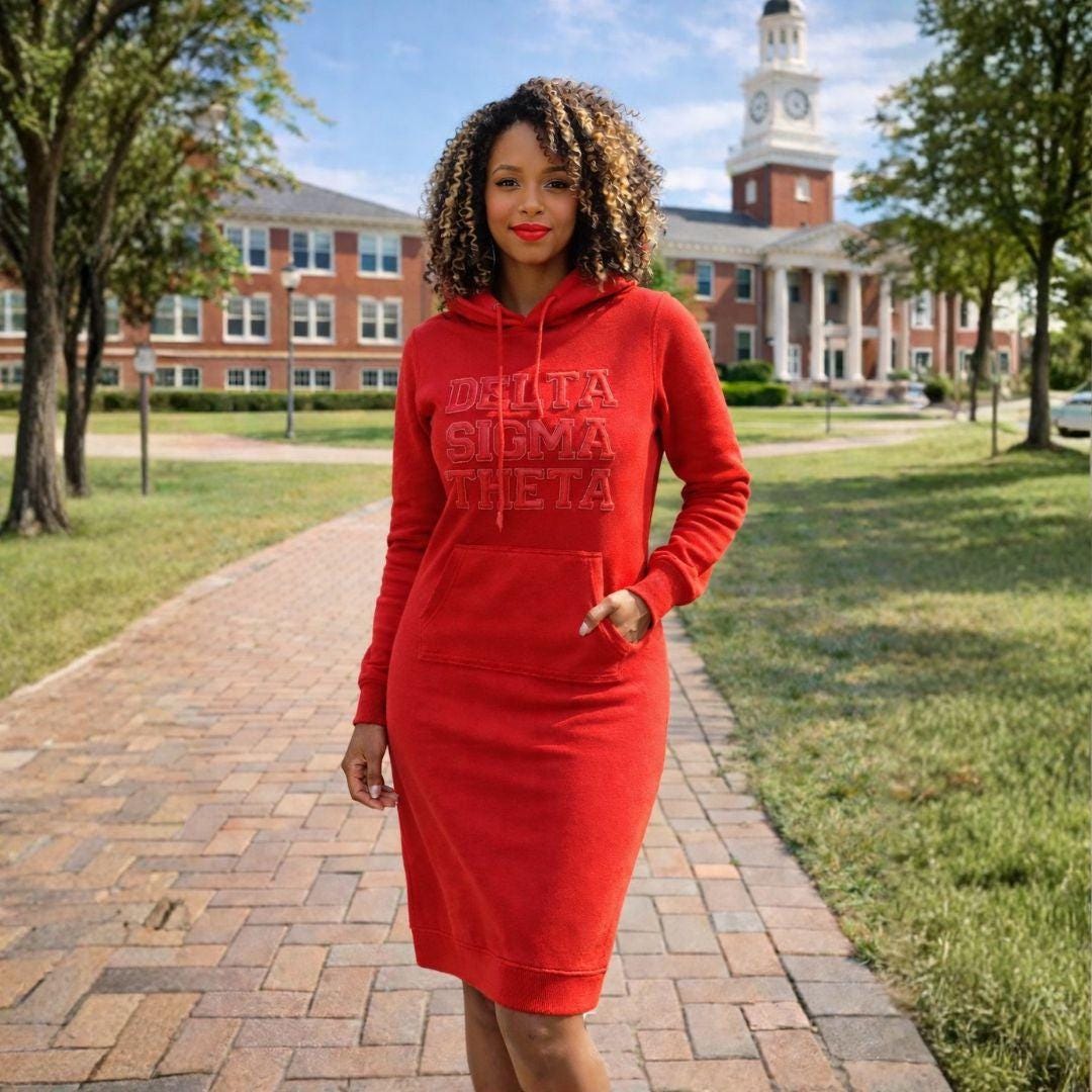 strapless open back dress DELTA SIGMA THETA MAXI HOODED DRESS, ANKARA DETAIL – KIKIKAMANUInc main image 0