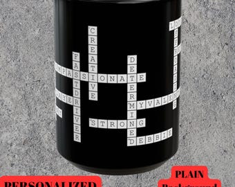 Personalized Crossword Puzzle Mug: Custom Name Gift