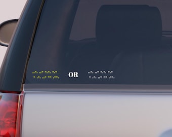 Subtle F*ck Trump Morse Code Sticker: Anti-Trump Clear Political Decal