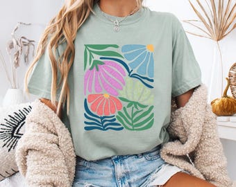 Floral Anti-Trump Tee: Comfort Colors Progressive Shirt