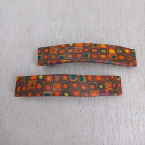 80mm Handmade Polymer Clay Barrette - Hair Clip