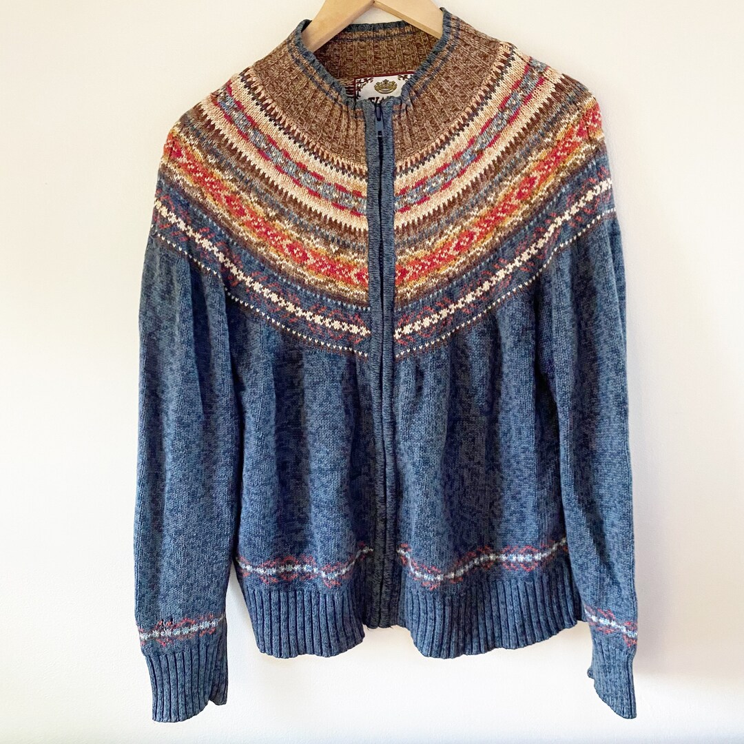 Vintage Women's Size Medium Tiara International Knit Zip up