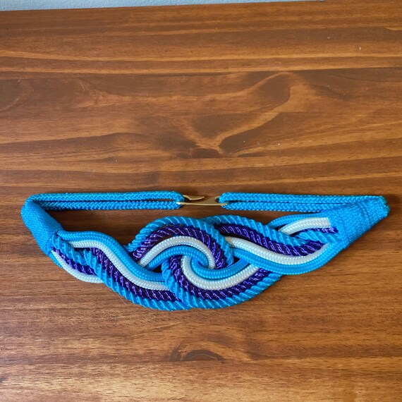 Vintage 1980’s Rope Cord Waist Belt Gem
