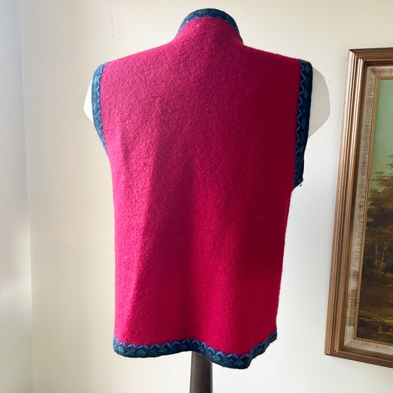 Vintage Talbots Wool Christmas Tree Sweater Vest … - image 4
