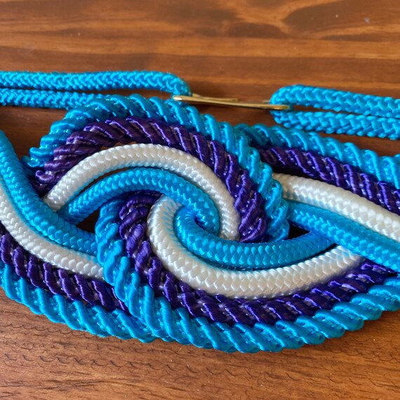 Vintage 1980’s Rope Cord Waist Belt Gem