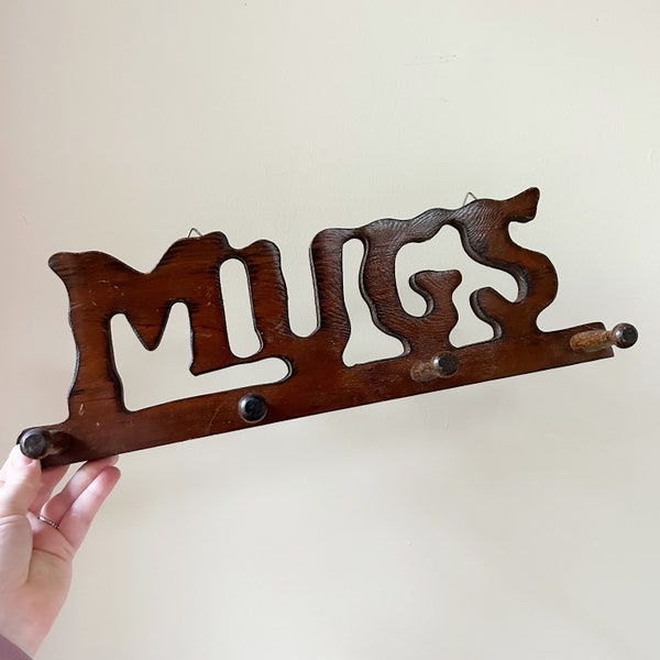 Wooden Mug Rack Etsy