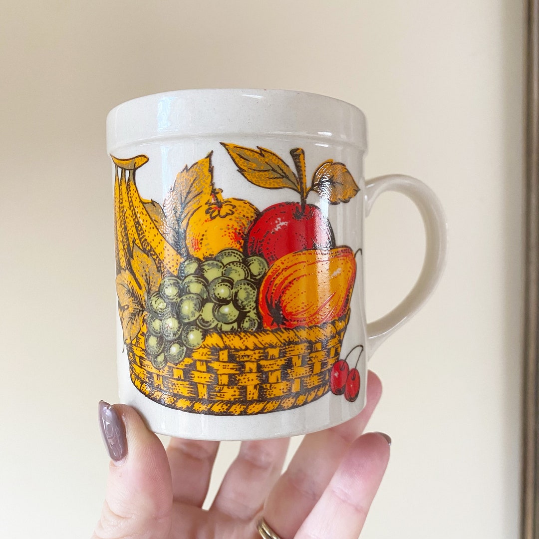 Vintage Retro Fruit Coffee Mug Etsy