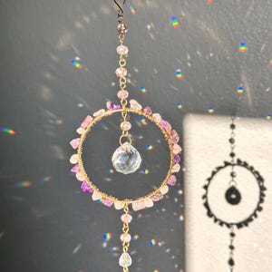 Amethyst & Rose Quartz Suncatcher