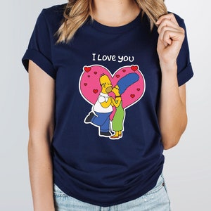 The simpsons couple shirt Etsy Espa a