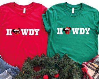 Howdy Christmas Theme T-Shirt, Gift For Christmas, Christmas Vibes, Christmas Is My Favorite, Colorful Christmas Shirt, Merry Christmas