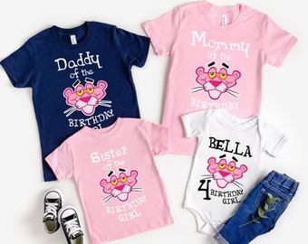 Camisas familiares personalizadas de cumpleanos Pink Panther camisa familiar de cumpleanos De la Pantera Rosa Camisa familiar de cumpleanos de tendencia Pink Panther Kids y camiseta para adultos Etsy ...