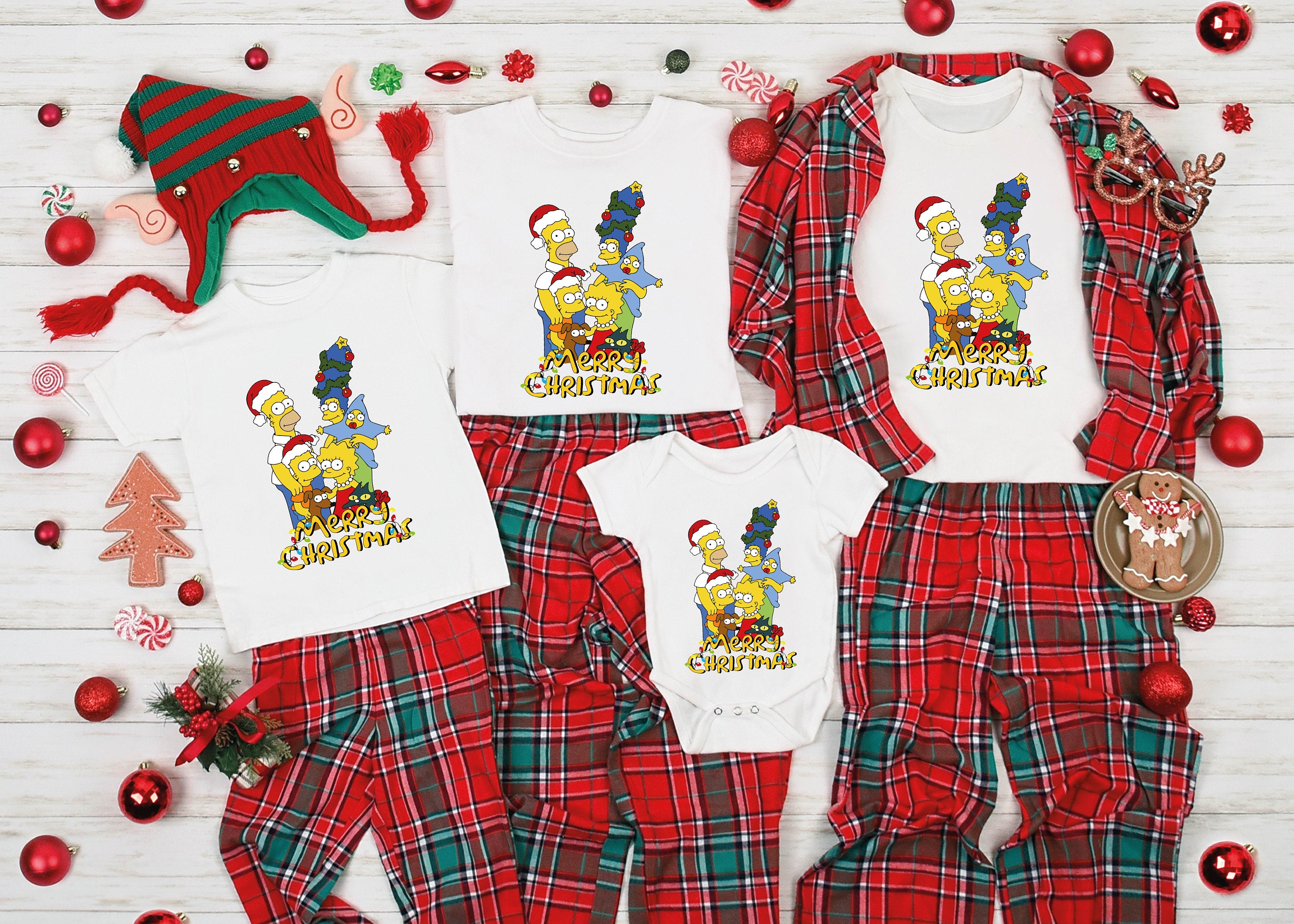 Merry Christmas the Simpsons Family Shirt, Christmas Vibes, Christmas  Family Tee, Gift for Christmas, Matching Group Christmas T Shirt - Etsy