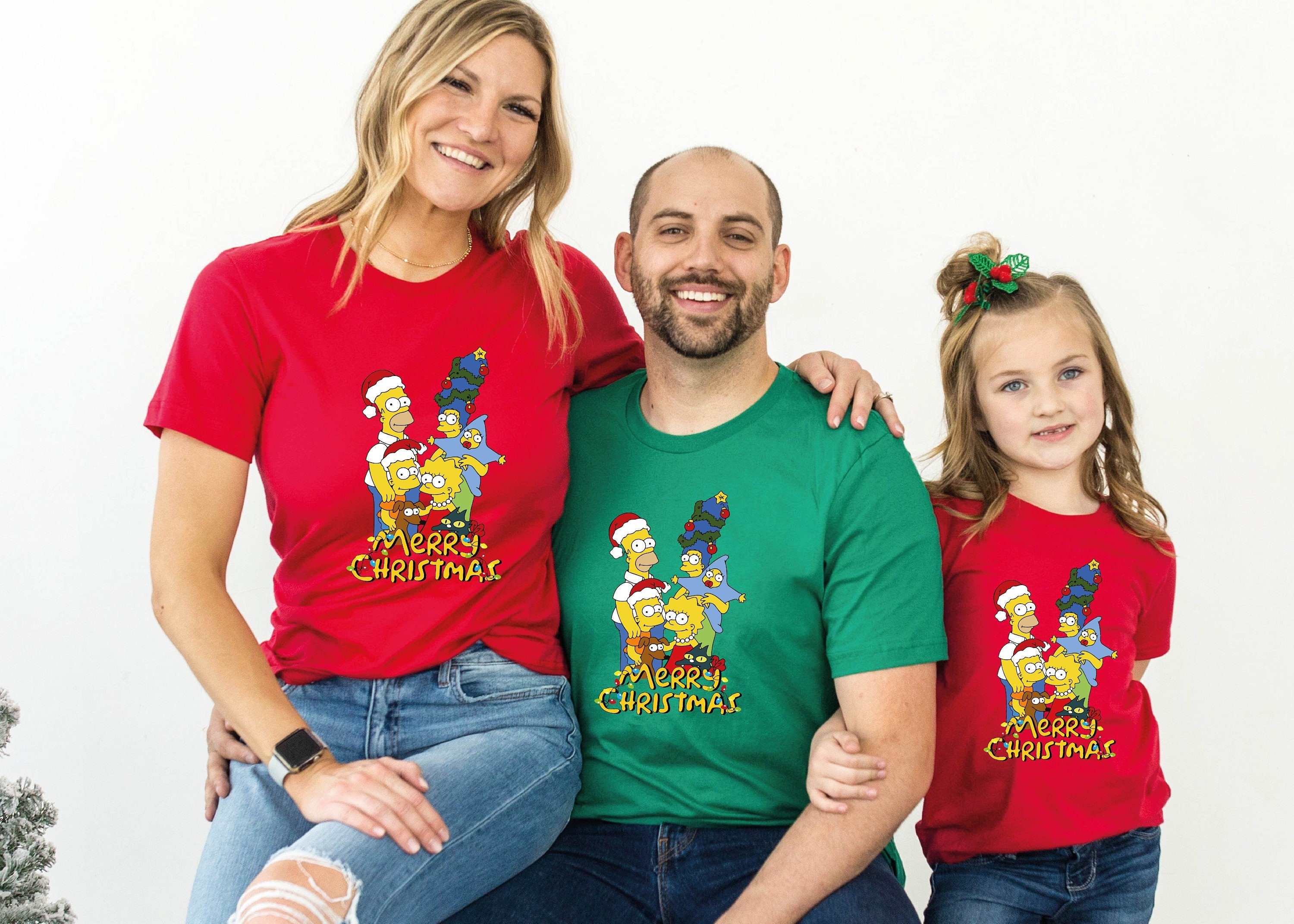 Merry Christmas the Simpsons Family Shirt, Christmas Vibes, Christmas  Family Tee, Gift for Christmas, Matching Group Christmas T Shirt - Etsy