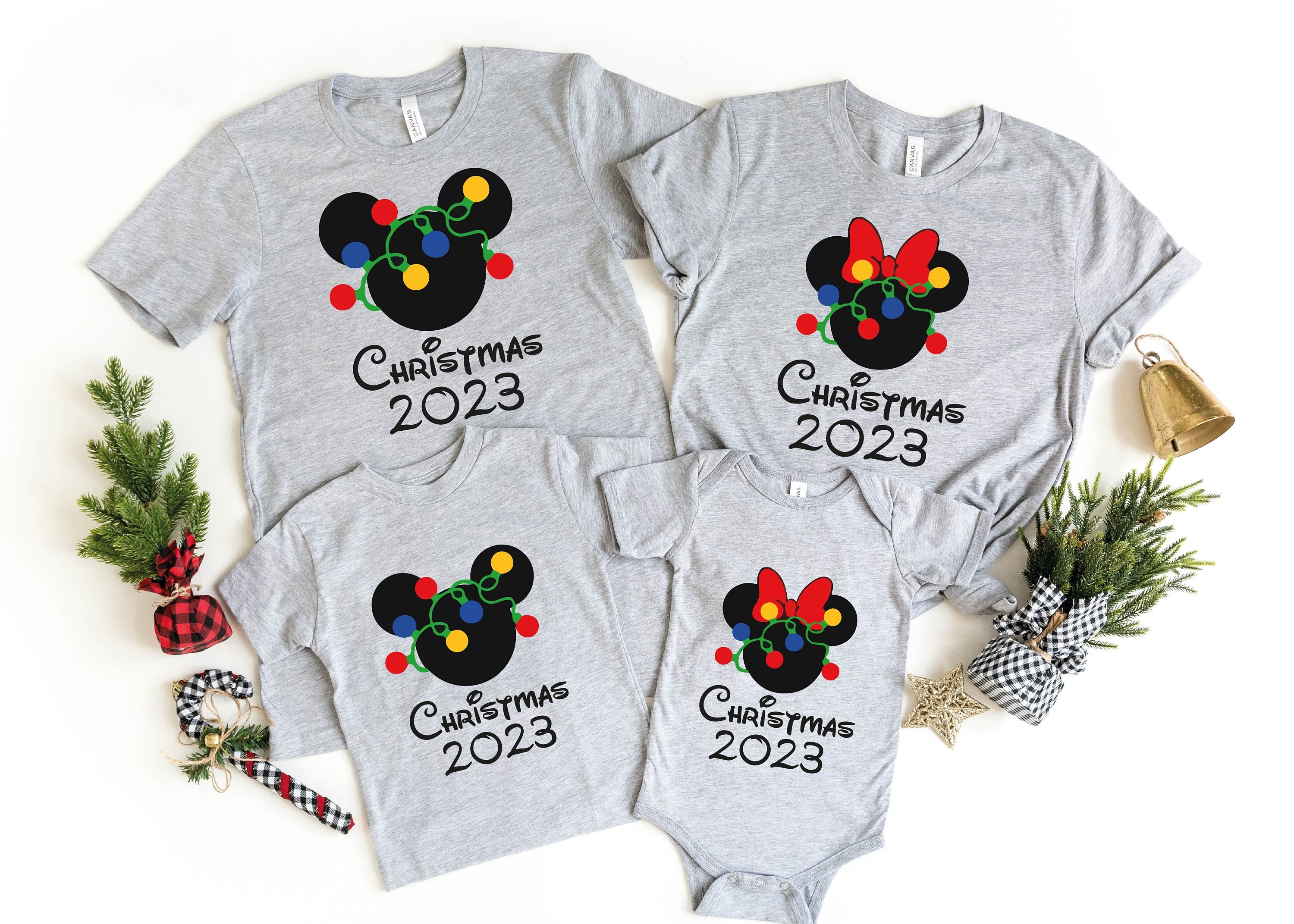 Christmas 2023 Short Sleeve Tee, Matching Group Christmas Tee, Gift For Christmas