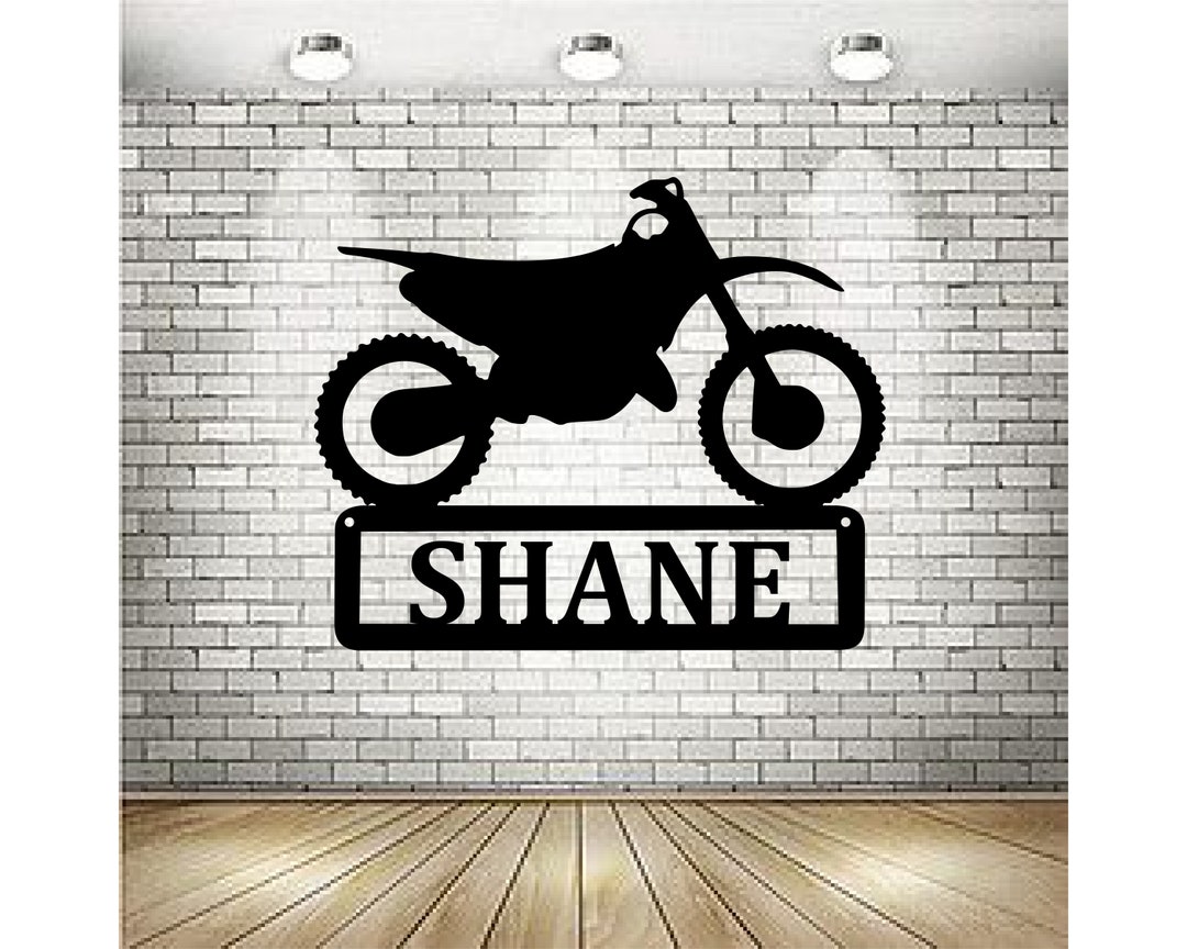 Dirt Bike Monogram, Motorcycle Monogram, Plasma Cut Ready File SVG DXF ...