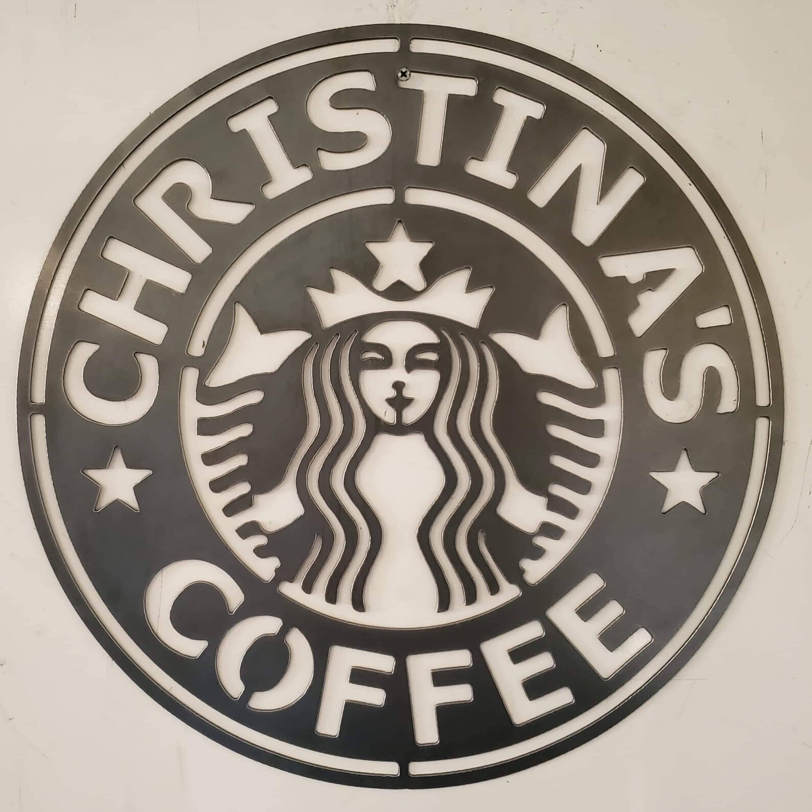 Starbucks Custom Coffee Personalized Metal Art Sign Etsy