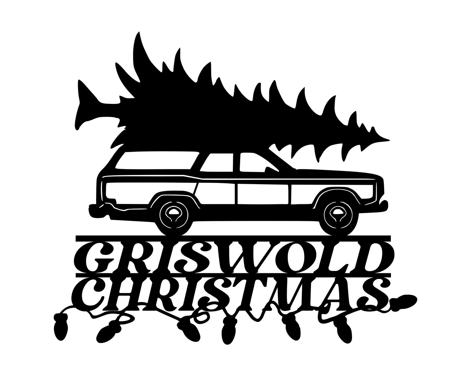 Griswold Christmas With Tree on Roof Metal Art Sign Etsy