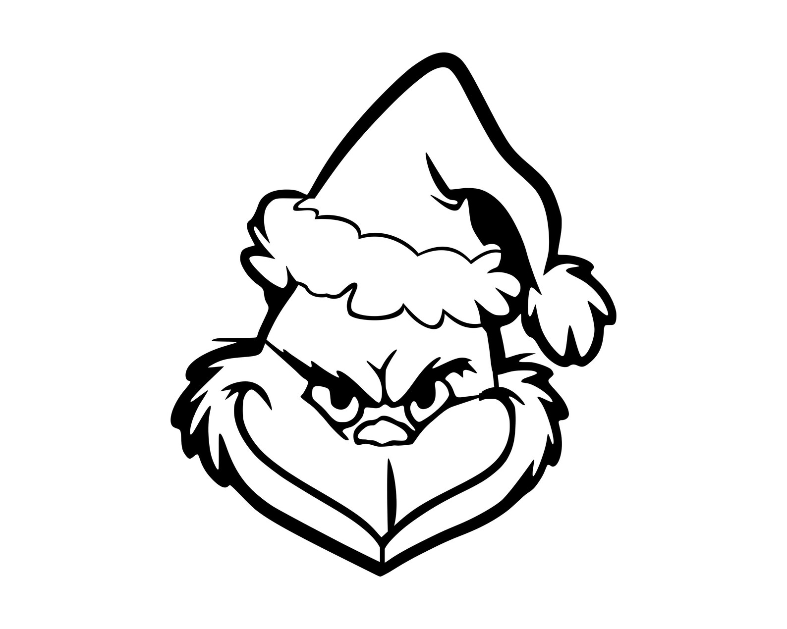 Grinch With Santa Claus Hat Metal Sign - Etsy