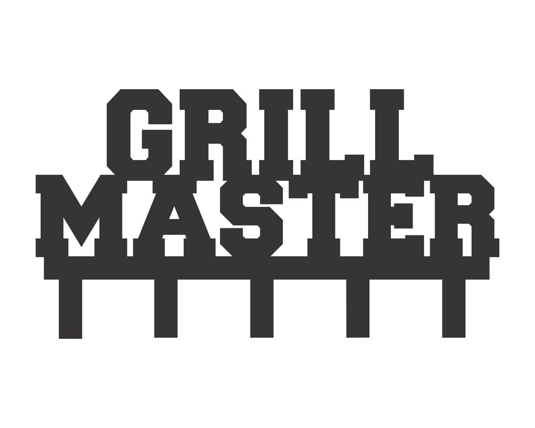 Grill Master Utensils Holder Metal Art Sign Etsy