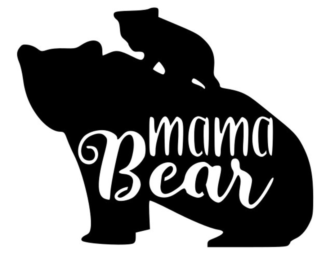 Mama Bear With Baby Bear Metal Sign - Etsy