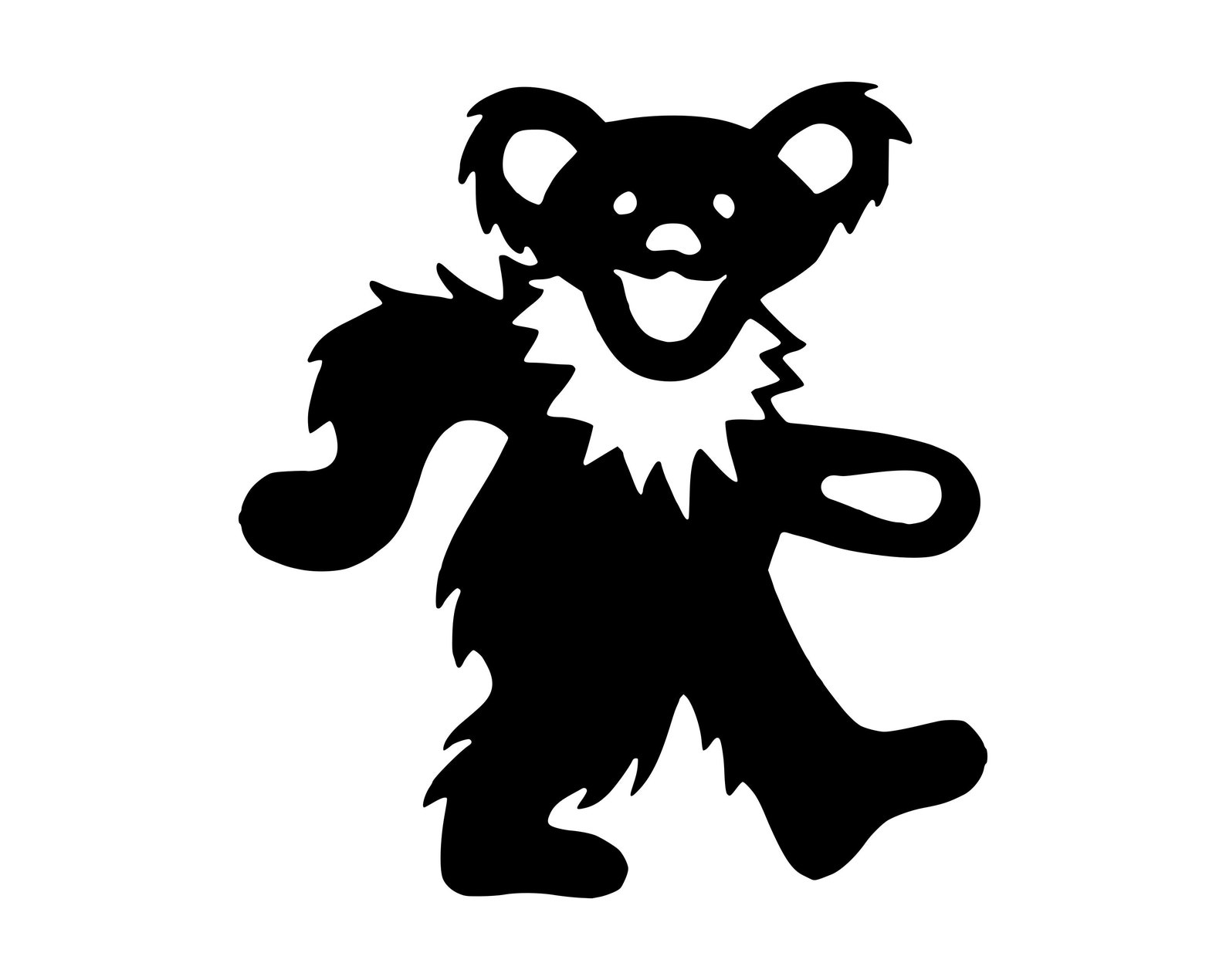 grateful dead dancing bears vector art