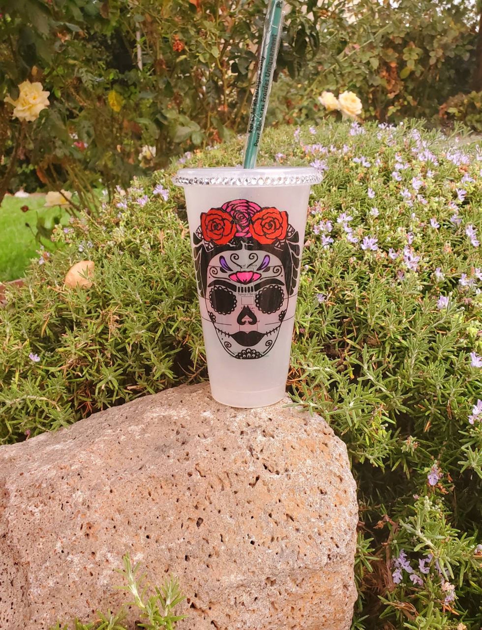 Starbucks Frida Sugar Skull Cold Cup Etsy