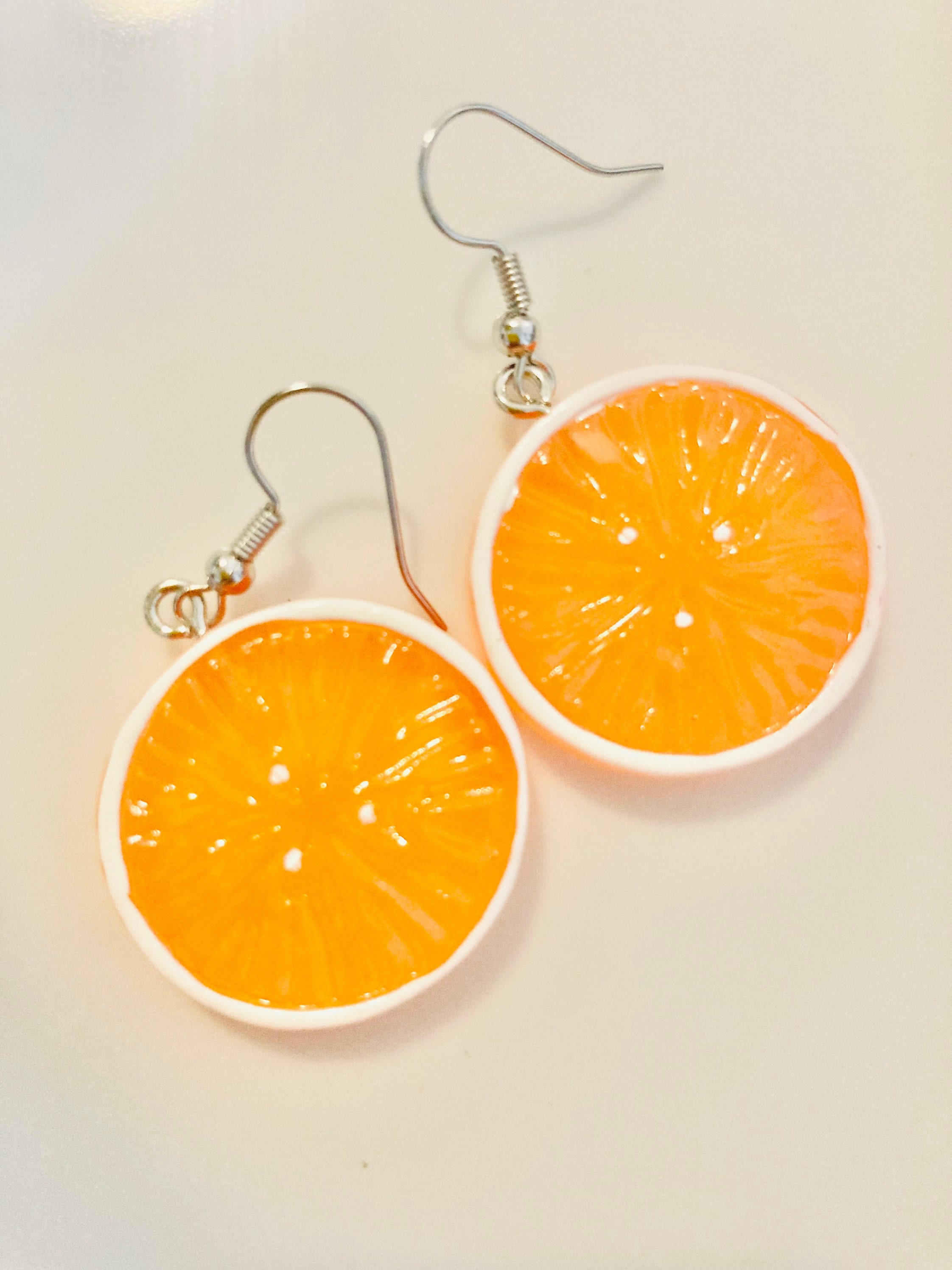 3d Orange Earrings Lemon Earrings Sweet Fruit Display Etsy Uk