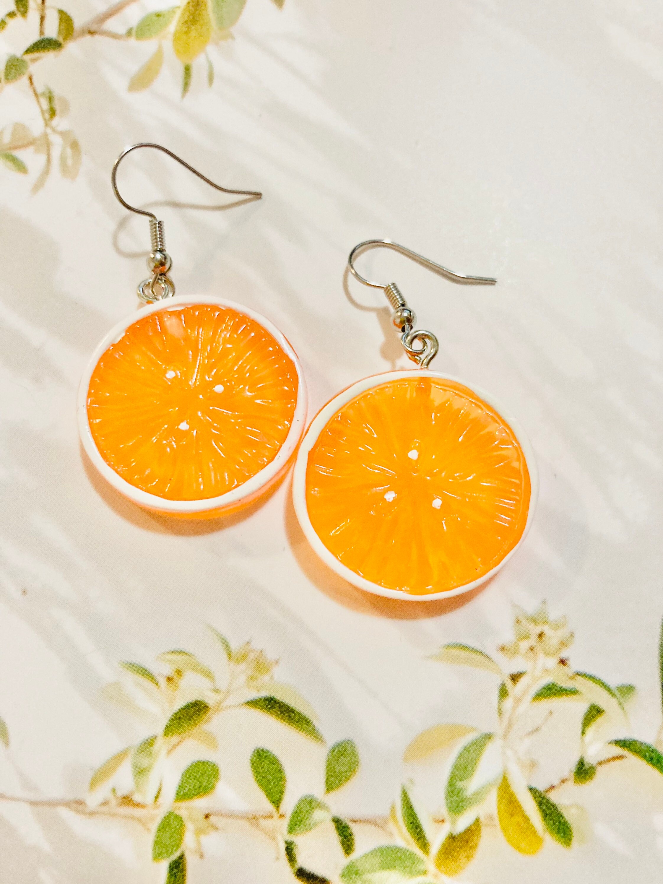 3d Orange Earrings Lemon Earrings Sweet Fruit Display Etsy Uk