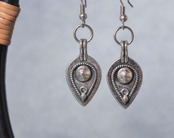 Ethnic Style Metal Earrings, Boho Jewelry, Charm Earrings, Teardrop Earrings, Tribal Dangle Earrings, Gypsy Jewelry, Gift Idea