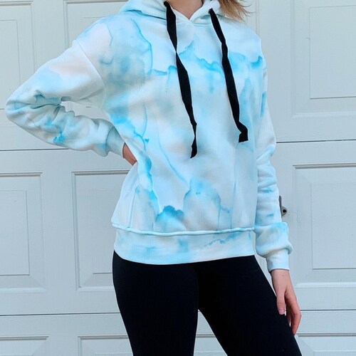 Grey tie dye zip up hoodie Clearance