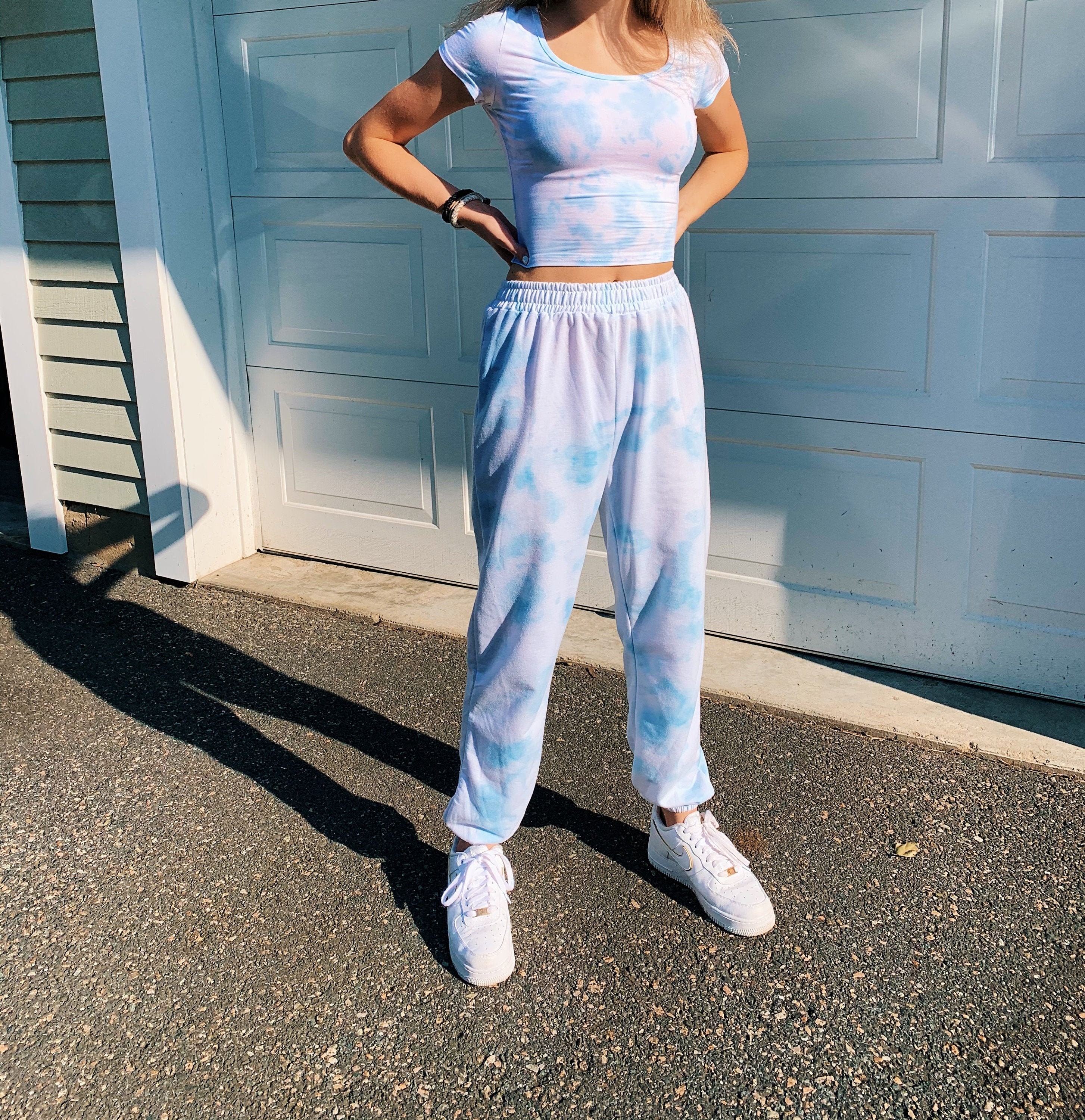 Blue Tie Dye Sweat Set - Etsy Singapore
