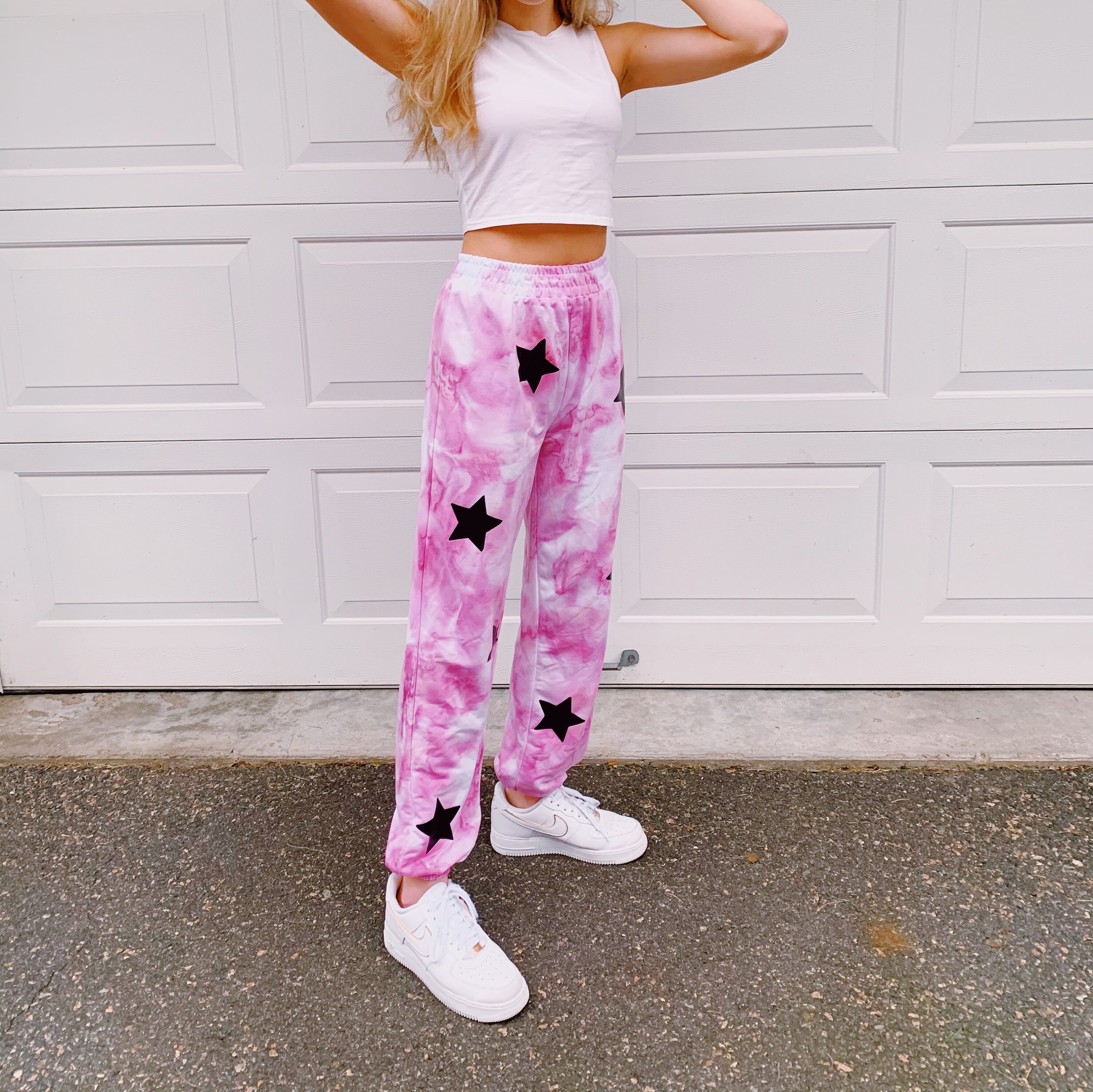 Pink Tie Dye Star Sweatpants - Etsy
