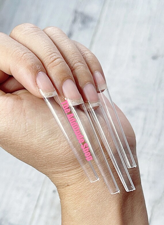 3xl Half Cover Coffin Acrylic Nail Tips Etsy 3xl Half Cover Coffin Acrylic Nail Tips Etsy