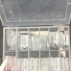 Box and 240 pieces Tapered square full soft gel coverage nail tips