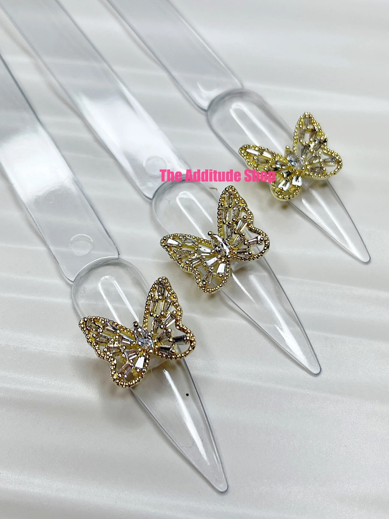 Gold Butterfly Nail Decal 