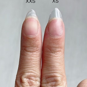 XXS Almond Stiletto Full Soft Gel Coverage Nail Tips - Etsy
